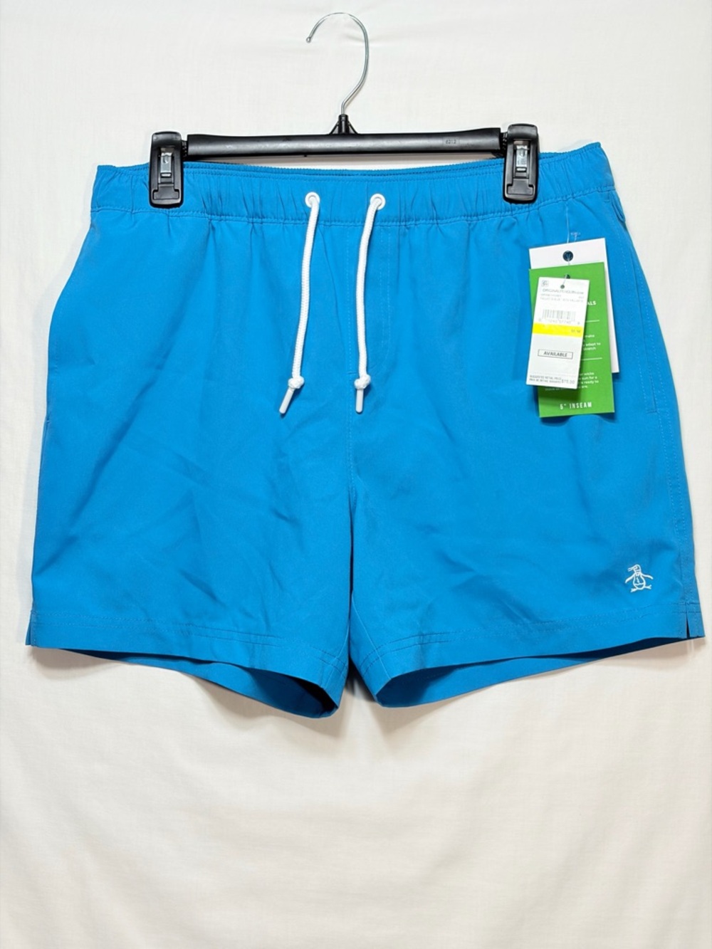 NWT Original Penguin Swim Trunks Medium Vallarta Blue 5”